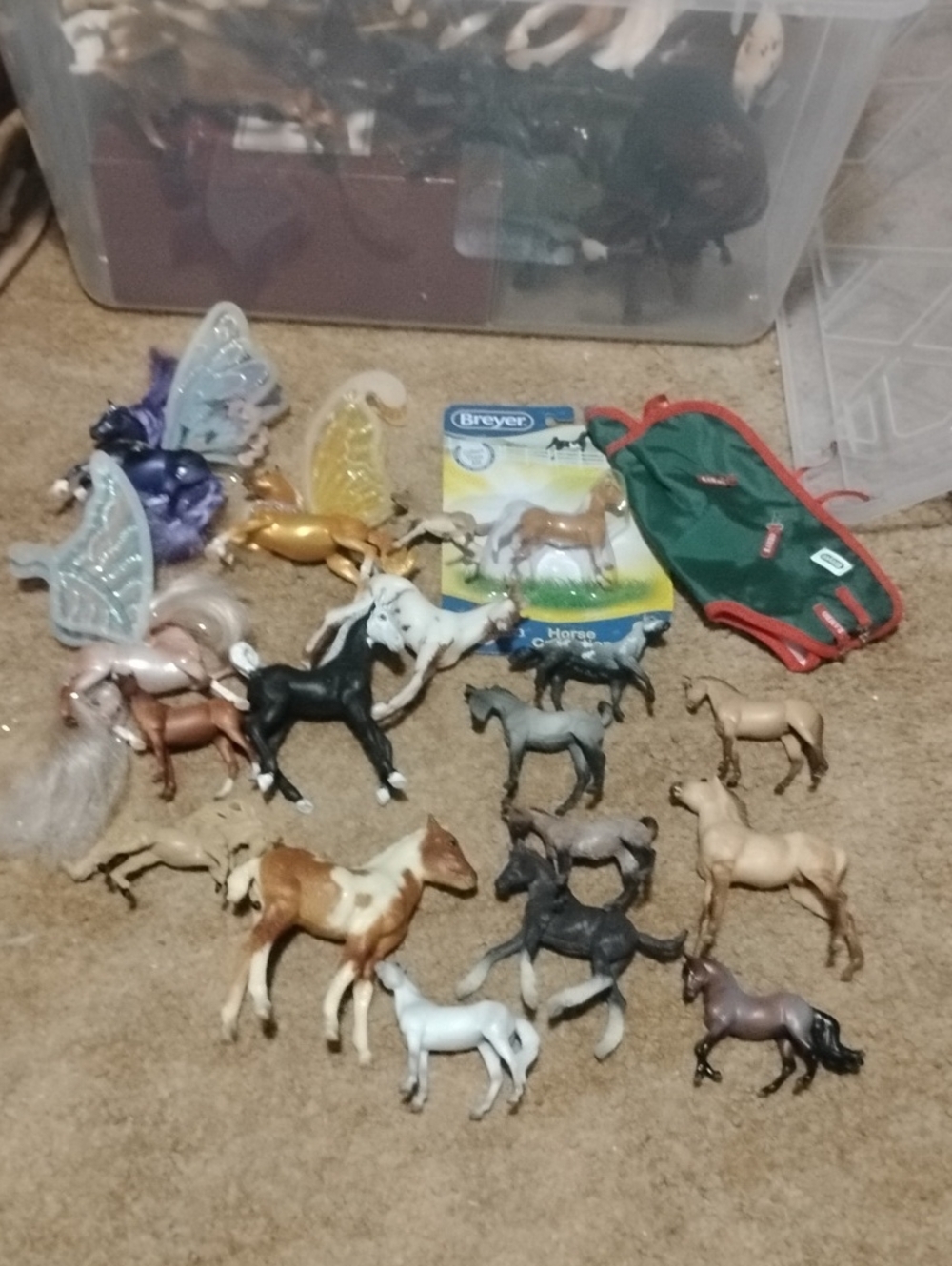 Breyer Assorted Horse Figures in Brown, Black, White, Gold and Gray